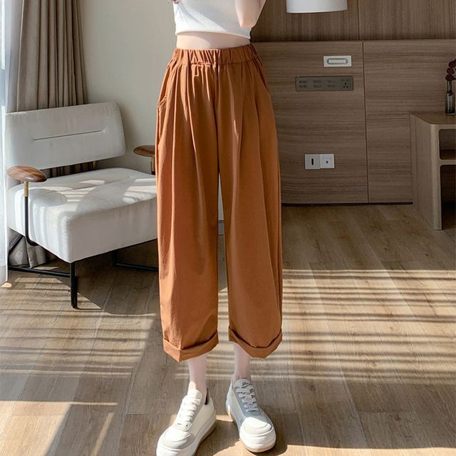 Everose-Wide Leg Cropped Pants