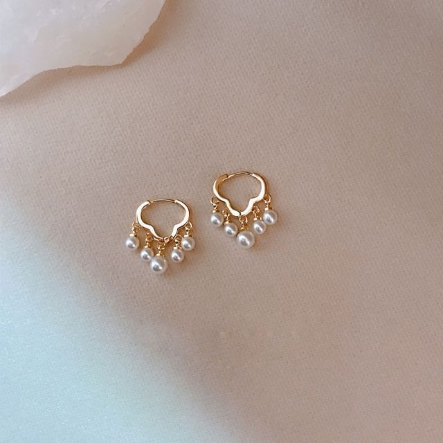 Hansha-Beaded Leverback Stud Earring