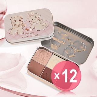 YIGU DIGU - Tea Party Series Metal Box Eyeshadow Palette #02 (x12) (Bulk Box)