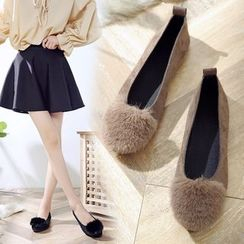 Poski - Furry Ball Flats Poski - Furry Ball Flats