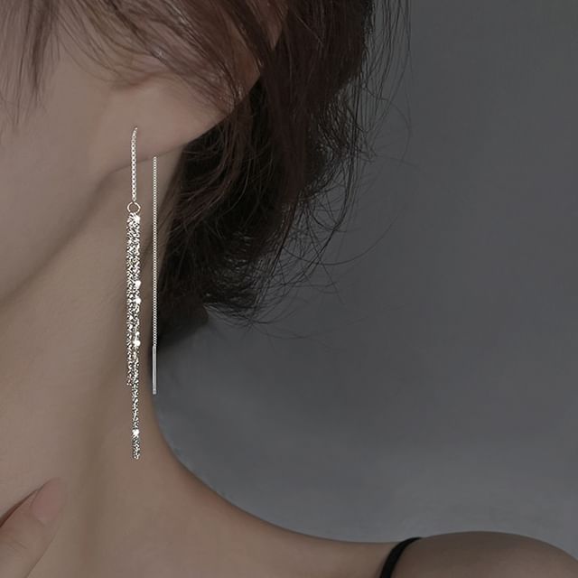 Chimerro-Fringed Threader Earring