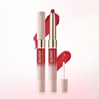 Pudaier - 2-in-1 Dual-Ended Lip Stick & Lip Gloss - 10 Colors