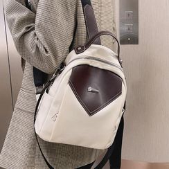 MUSA - Faux Leather Two Tone Backpack MUSA - Faux Leather Two Tone Backpack