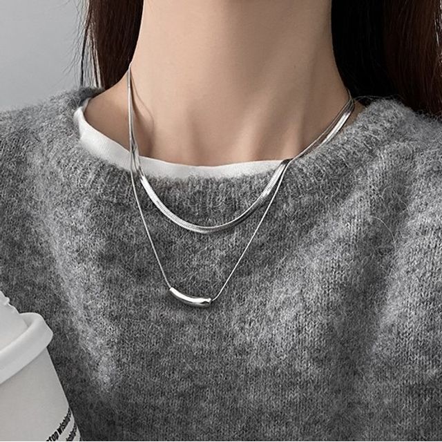 Jael-Metallic Layered Necklace