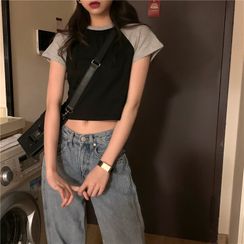 CaraMelody - Short-Sleeve Color-Block T-Shirt CaraMelody - Short-Sleeve Color-Block T-Shirt