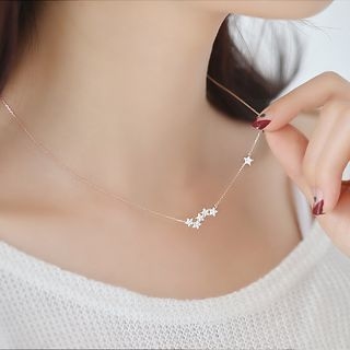 Henya-Rhinestone Star Necklace