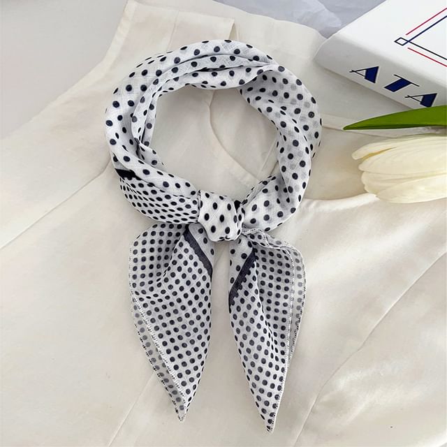 4-4 STUDIO-Polka Dot Square Scarf Various Designs