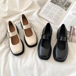 Snowflick - Block Heel Platform Mary Jane Shoes Snowflick - Block Heel Platform Mary Jane Shoes