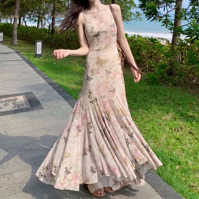 butterfly print evening dress Shimmering Butterfly Print Corset Ball Gown CB102