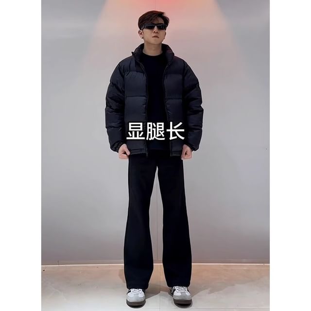 Chuoku-Mid Rise Plain Bootcut Dress Pants