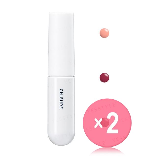CHIFURE-Tint Lip Gel 2pcs Bundle Set