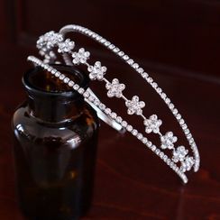 Neostar - Flower Rhinestone Wedding Headband