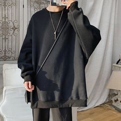 Soulcity - Round-Neck Plain Oversize Pullover Soulcity - Round-Neck Plain Oversize Pullover