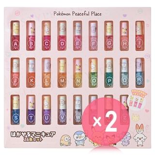 SHOBIDO - Pokemon Peaceful Place Peel Off Nail Polish 26 Colors Set 2pcs Bundle Set