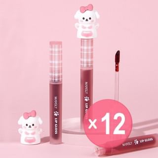 MANSLY - Puppy Series Watery Mirror Lip Gloss - 3 Colors (x12) (Bulk Box)