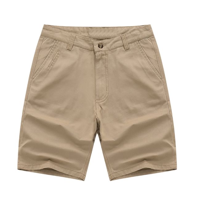 Lefitt-Mid Rise Plain Shorts