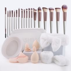 3-in-1 Silikon Make-up-Pinsel-Reinigungsschale – Mit Trockenhalter, Panda-Design