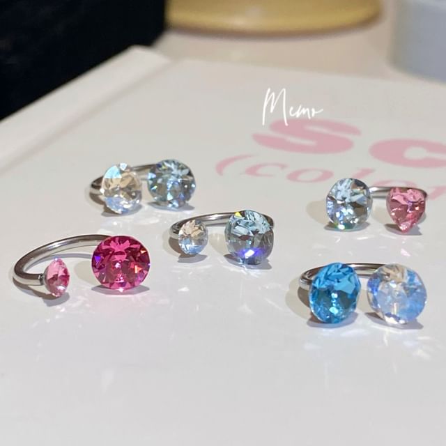 Wandoli-Rhinestone Stainless Steel Ear Cuff