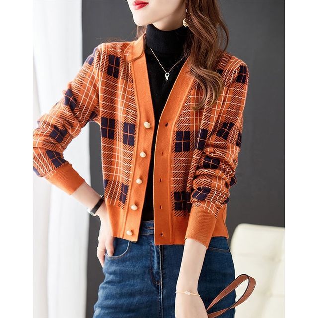 Jeonseon - Plaid Cardigan | YesStyle