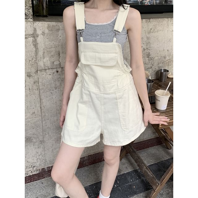 Beem-Plain Denim Jumper Shorts