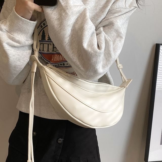 HOVERUP-Faux Leather Crossbody Bag