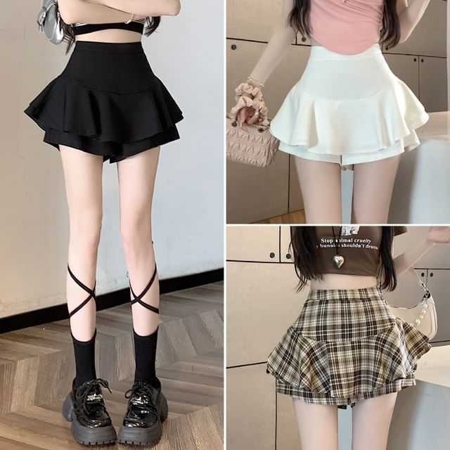 Dragan Pulse-High Waist Ruffle Skort