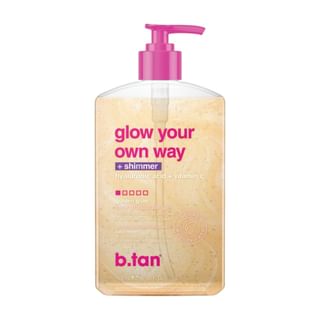 b.tan - glow your own way shimmer - gradual self tan gel