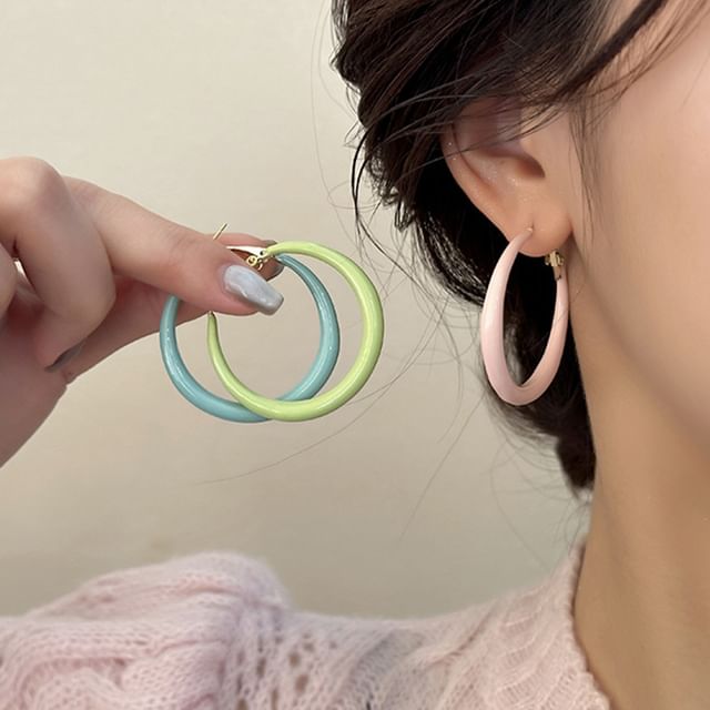 Panda Dama-Glazed Hoop Earring