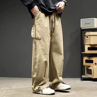Blueforce-Mid Rise Plain Straight Leg Cargo Pants
