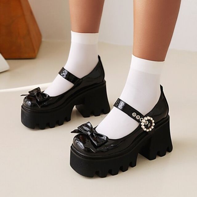 フラットシューズ ^fri fla^ ljh7026 Platform ribbon maryjane 2colors 50059096 Designer fashion, Seoul-fully created | W Concept