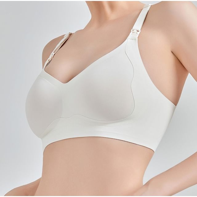 POKU-Maternity V-Neck Plain Bra