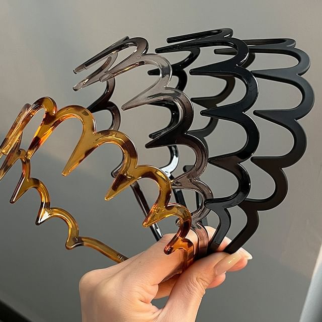 moliveny-Scallop Edge Acrylic Headband