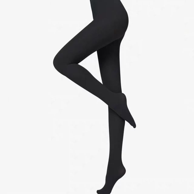 GOGO Girl-High Waist Plain Tights