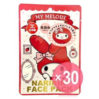 ASUNAROSYA - Sanrio My Melody Narikiri Face Pack Red (x30) (Bulk Box)
