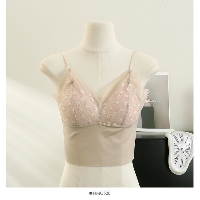 Lemongrass - Wireless Mesh Bra Top with Pads in 5 Colors