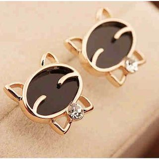 Best Jewellery - Rhinestone Cat Earrings