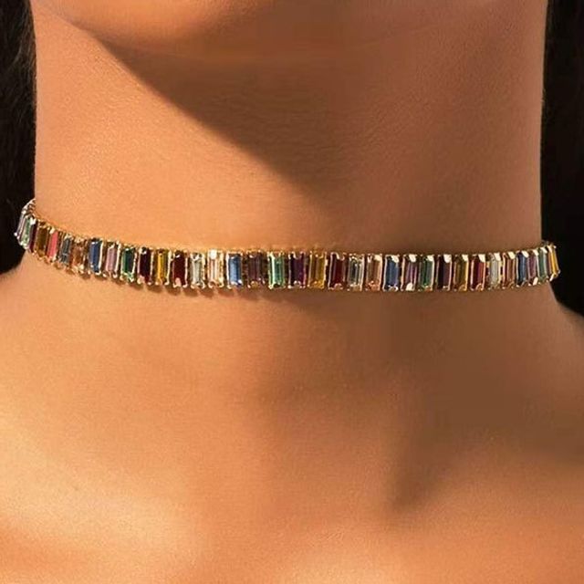 Sharkkira-Rhinestone Choker