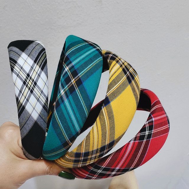Sesori-Plaid Fabric Headband
