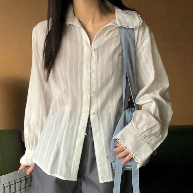 Tulstrix-Long-Sleeve Striped Shirt