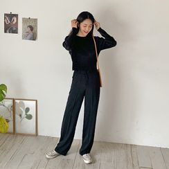 FROMBEGINNING - Straight-Cut Dress Pants FROMBEGINNING - Straight-Cut Dress Pants