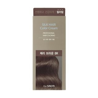 The Saem - Silk Hair Color Cream (Cherry Brown): Hairdye 50g + Oxidizing Agent 50g