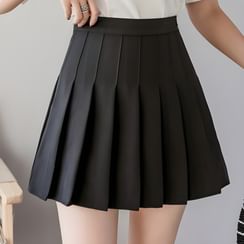 NUBE - Pleated Mini Skirt with Inset Shorts NUBE - Pleated Mini Skirt with Inset Shorts
