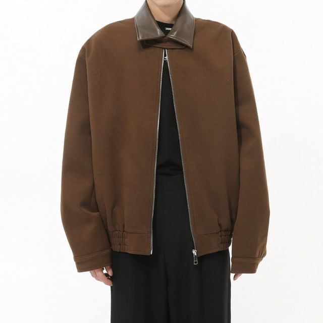 FAERIS-Plain Zip Jacket