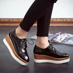 Monde - Patent Wedge Oxfords Monde - Patent Wedge Oxfords