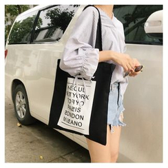 Eastin - Printed Canvas Tote Eastin - Printed Canvas Tote