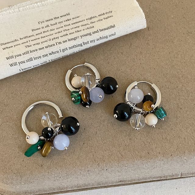 Panda Dama-Beaded Hoop Earring Ring