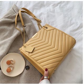 quilted faux leather bag