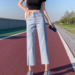 DREE - Straight Leg Cropped Jeans