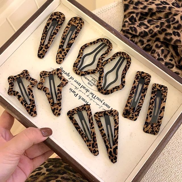 Kayochs-Leopard Print Hair Clip