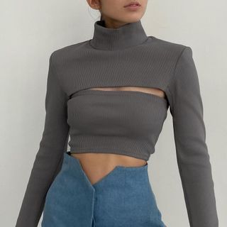 turtleneck tube top